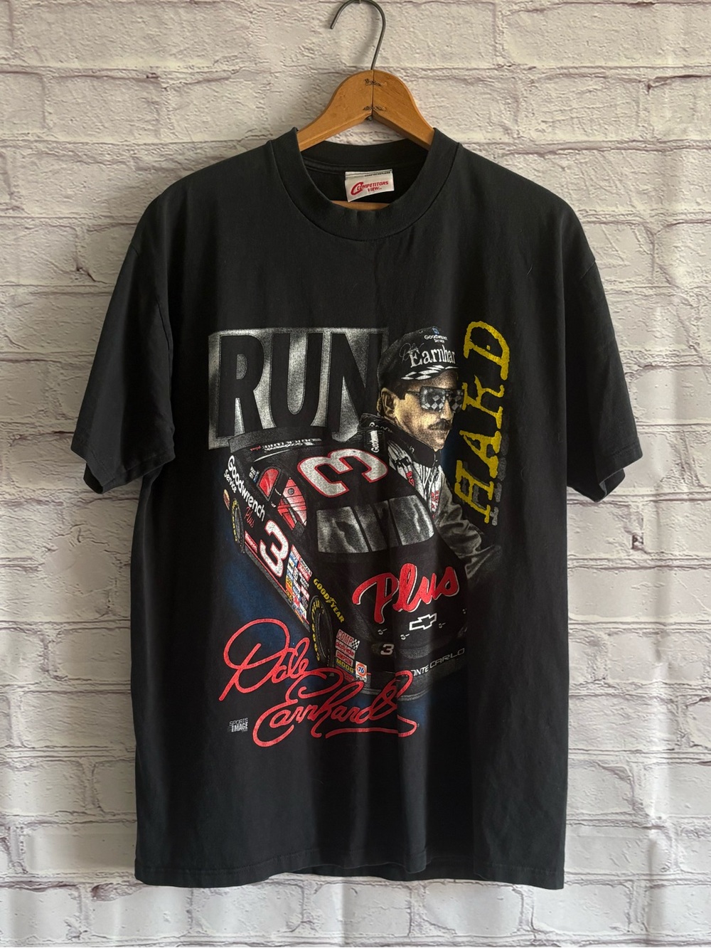 Black Dale Earnhardt Graphic Short Sleeve Tee